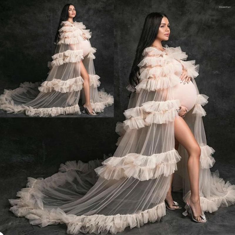 European and American New Fashion Pregnant Women White Mesh Cake Skirt Photo Studio Photography Clothing Sweet Solid Color Loose dress European and American New Fashion Pregnant Women White Mesh Cake Skirt Photo Studio Photography Clothing Sweet Solid Color Loose dress
