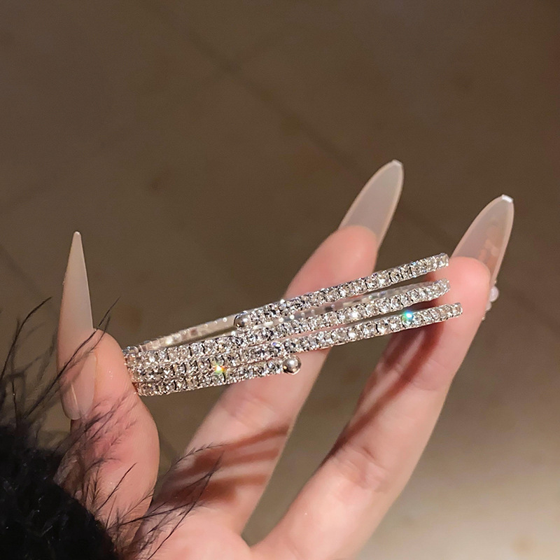 38# open bracelet-silver-3 circles