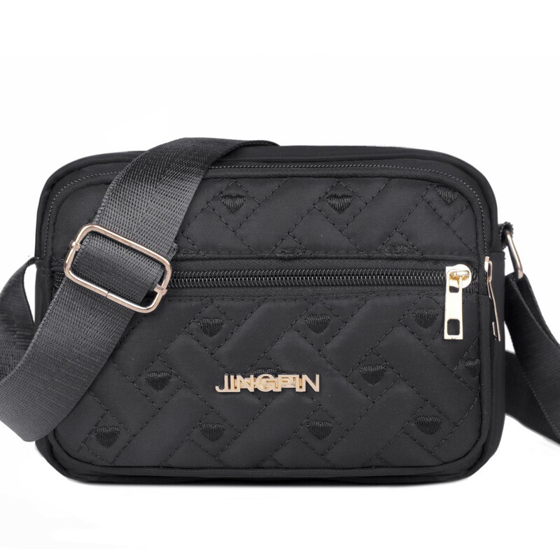 Spring New Single-Shoulder Women's Bag, Cross-Body Commuting Mobile Phone Coin Purse, Nylon Fabric Horizontal Style Four-Zipper Women's Shoulder Bag Spring New Single-Shoulder Women's Bag, Cross-Body Commuting Mobile Phone Coin Purse, Nylon Fabric Horizontal Style Four-Zipper Women's Shoulder Bag