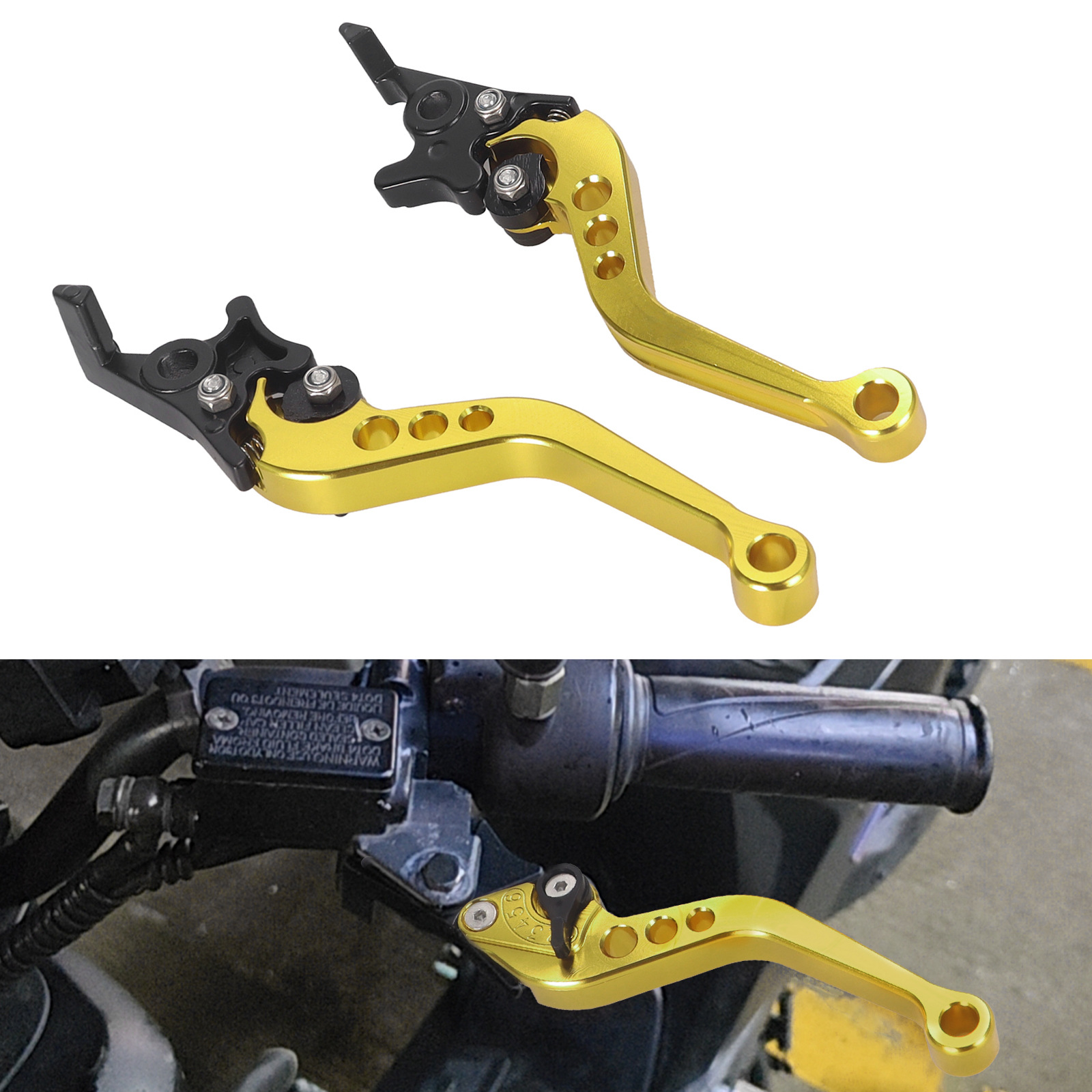Motorcycle Cnc Accessories Modified for Fuxi Qiao Ge Dual Disc Brake Handlebar Horn Adjustable Electric Vehicle Brake Lever