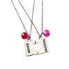 Necklace heart shaped with letters, chain, carved set, suitable for import, simple and elegant design