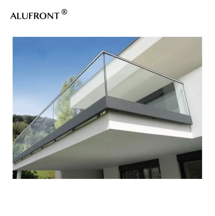 供应现代简约景观玻璃护栏 家装不锈钢楼梯扶手 阳台玻璃栏杆定制