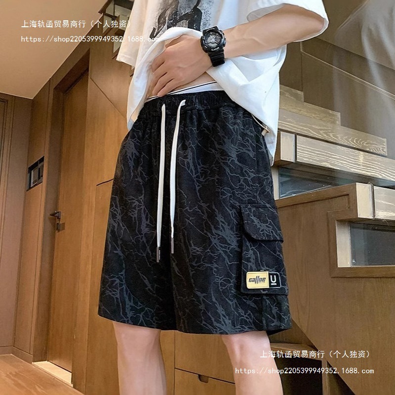Multi-Pocket Cargo Shorts Men's 2025 New Summer Trendy American Style Functional Pants Loose Straight Five-Point Shorts