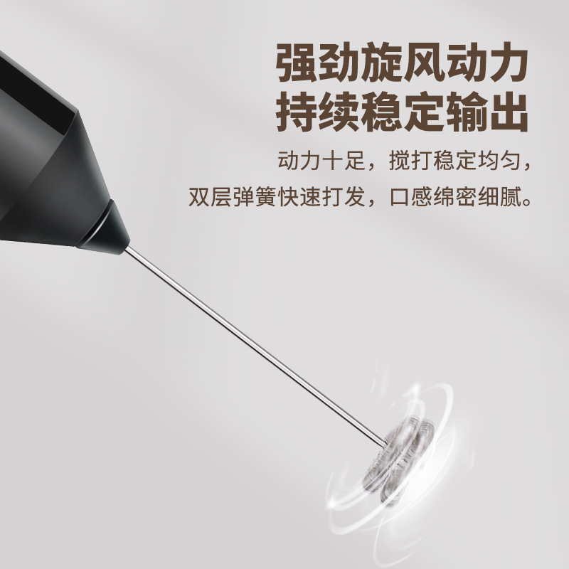 Mini espumador de leche de café eléctrico de mano transfronterizo, espumador de crema para hornear en el hogar, batidor inalámbrico, batidor