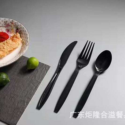 Cuchillo y tenedor desechable conjunto de cuchillo y tenedor de siete pulgadas empaque independiente cuchillo y tenedor cucharas al por mayor de alta gama para llevar cuchillo y tenedor cucharas fabricantes