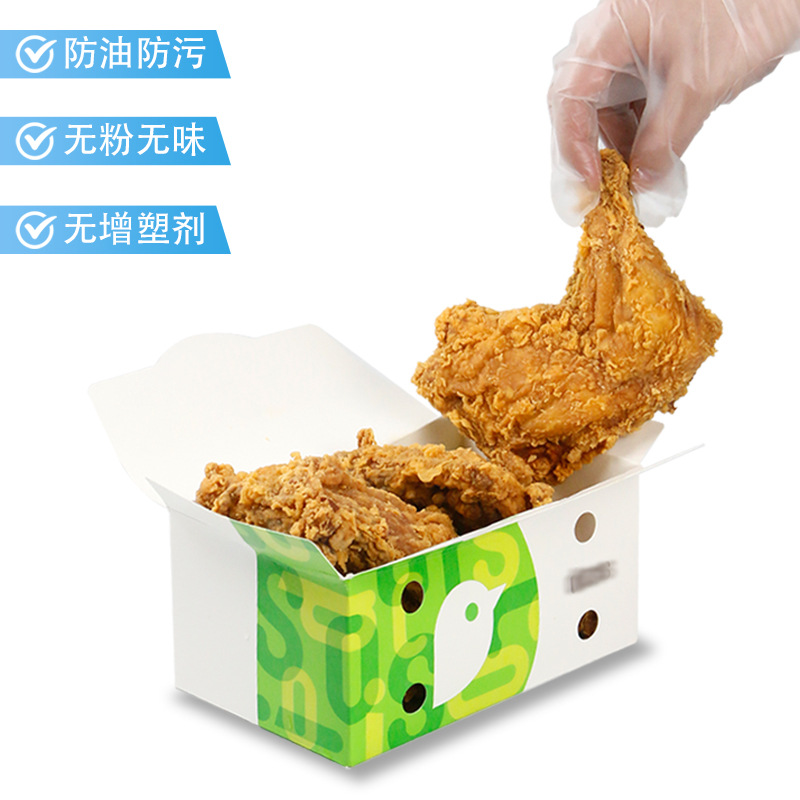 Disposable TPE glove box containing 100 thickened, food-grade plastic film gloves&mdash;perfect for cleaning, catering, and handling crayfish.