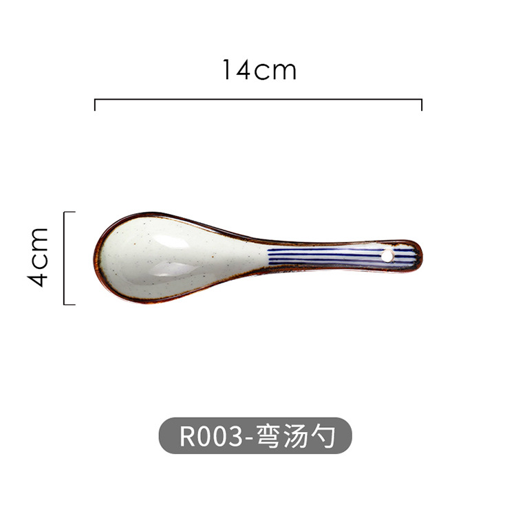 Three-Pointed Japanese-Style Hand-Painted Blue And White Porcelain Household Dessert Eating Internet-Famous Ceramic_voghion.com