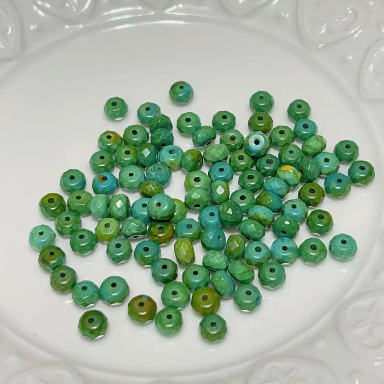 Magnesite Turquoise Rapeseed Green Bead Spacers Fashion Play Bracelet Accessories with Bead Bracelet DIY
