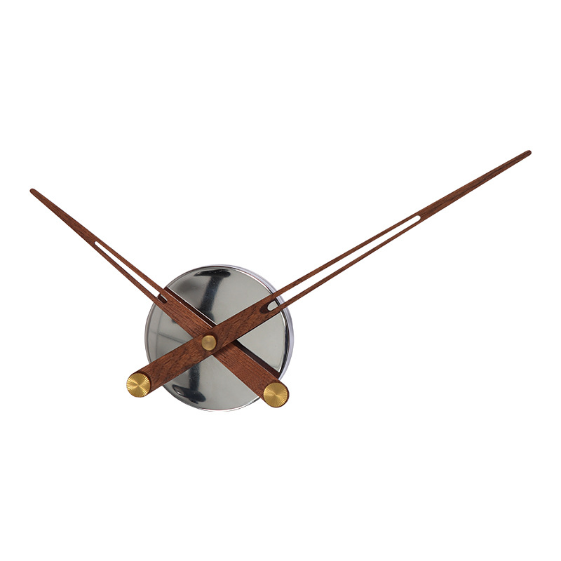 Reloj de metal placa de madera maciza gran puntero sol movimiento DIY reloj creativo hogar foto pared Cruz puntada Reloj de pared
