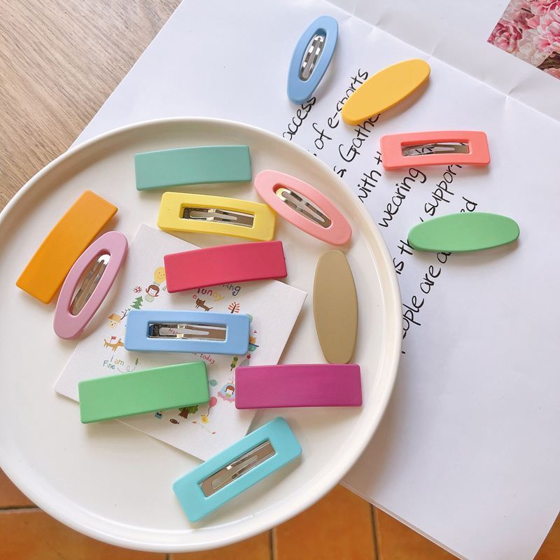 100g Weight Hair Clip Hair Accessories Type 1 Set Quantity Daily Occasion Plastic Material Geometric, Colorful Pattern Kid'S Gender Simple Style Style Kid's Simple Style Geometric Colorful Plastic Hair Clip 4