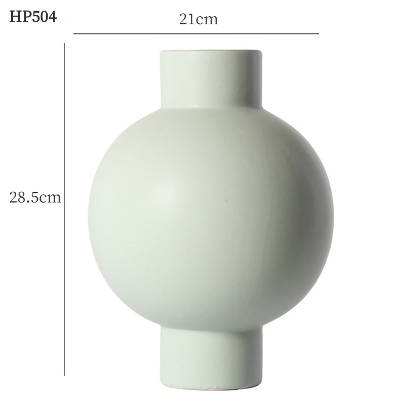 Moderno minimalista florero de cerámica decoración sala de estar flor seca arreglo de flores mesa de café mesa de comedor entrada decoración suave decoración de la flor