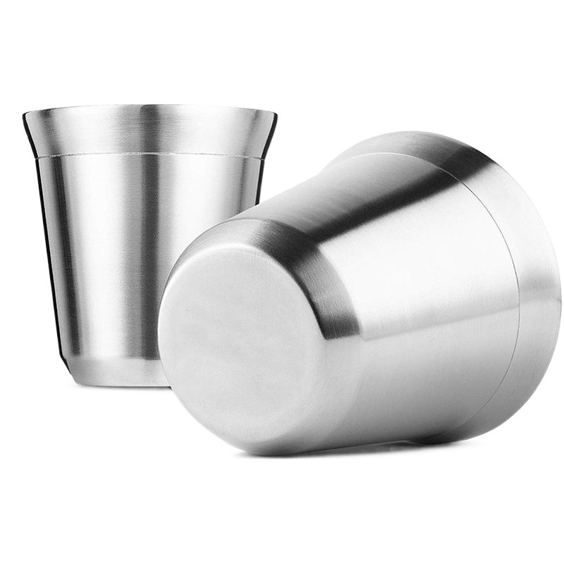 Taza de café de acero inoxidable cápsula taza de café 304 aislamiento doble taza portátil taza de té cerveza taza de leche traje