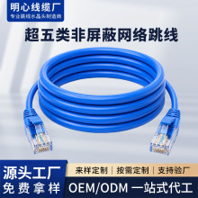 超五类成品网线电脑跳线五类非屏蔽网络线CAT5E网络路由器线1米线