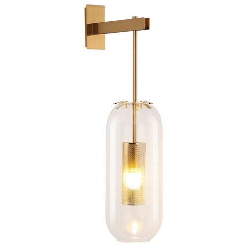 Long pole wall lamp hotel sales office corridor aisle lamp designer villa living room background wall fishing glass lamp