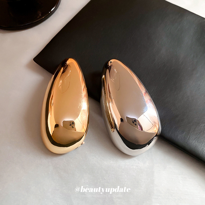 Broche de semillas de melón exagerado ovalado irregular transfronterizo, lujo ligero de nicho, alfileres de alta gama, accesorios de joyería simples de moda