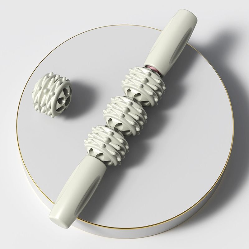 White 3-wheel massager