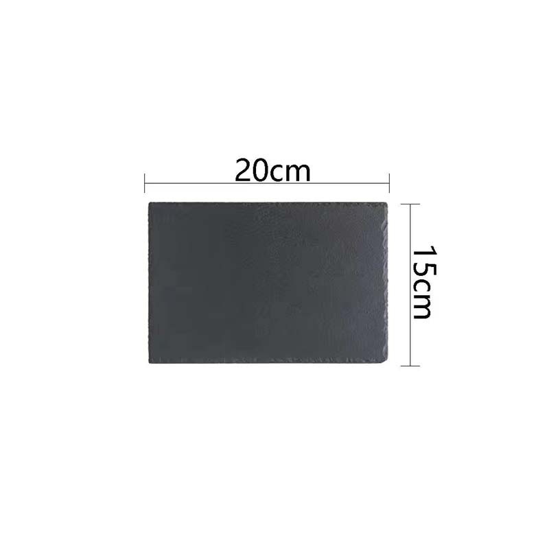 Fábrica al por mayor de estilo europeo en forma de corazón Placa de posavasos pizarra negro natural roca montaña almohadilla de aislamiento térmico de Esquisto