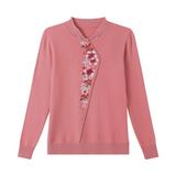 全毛高品中老年秋冬打底衫中年半高领羊毛针织衫洋气妈妈装羊毛衫，女装针织衫/毛衣，妃慕昵服饰