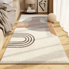モランディ色の寝室のベッドの上のじゅうたんの主なベッドの前の足のマットの部屋の高級感のあるマットの長いバーの洗濯できるマット