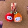 Cartoon kitten Plush doll Pendant Pudding kt Apple Strawberry Bear DIY plush toy Brooch Accessories accessories
