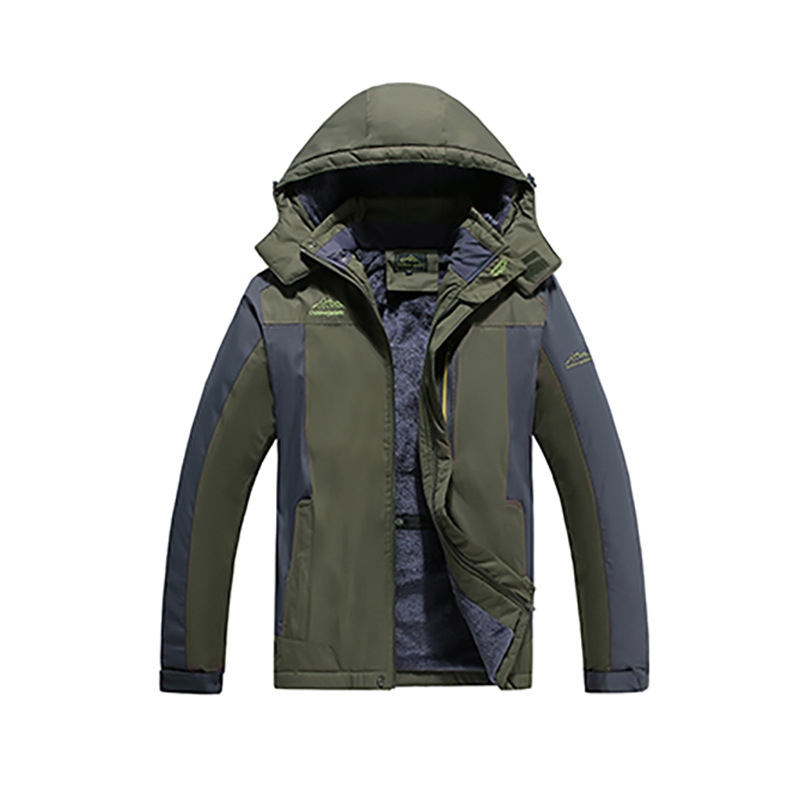 밀리터리 그린 [벨벳 두꺼운 면 코트]