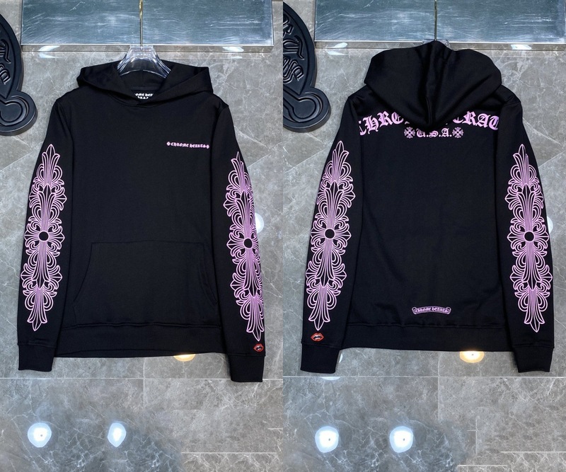 25ss正确版Chrome Hearts 克罗伈十字架连帽卫衣百搭潮流时尚批发|undefined