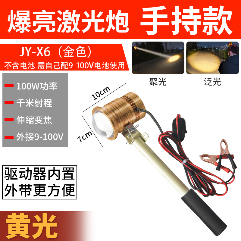 [핸드헬드] 9-100V100W 황색 빛-LED 줌