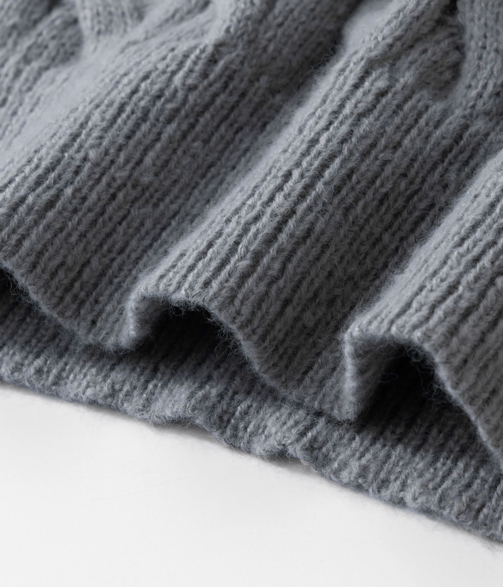 Pull en maille à col V oversize - Pull en grosse maille torsadée pour hommes et femmes - Haut décontracté automne-hiver (Noir/Gris)_voghion.com