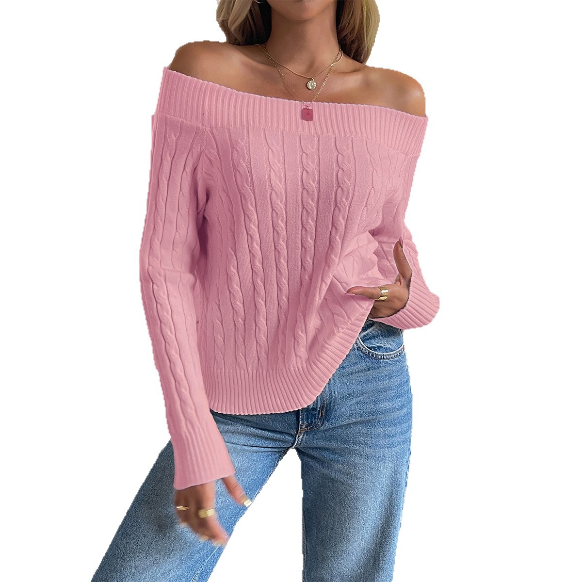 Elegant Boatneck Knit Top For Women – Soft Viscose Blend (S-XL, 4 Classic Colors)_voghion.com
