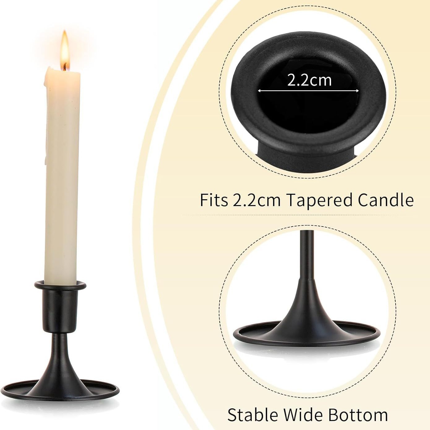 Fábrica directa transfronteriza altavoces europeos retro tablero de acero negro decoración romántica de cena a la luz de velas