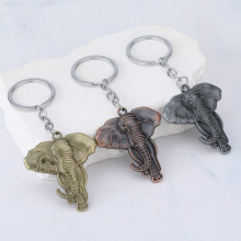 跨境金属钥匙扣 动物园风格大象浮雕 泰国曼谷旅游区特色小挂件