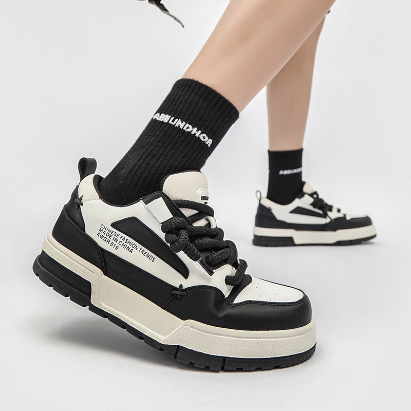 Summer breathable casual sports with thick soles and versatile height increase board niche men's shoes, Derby shoes_voghion.com