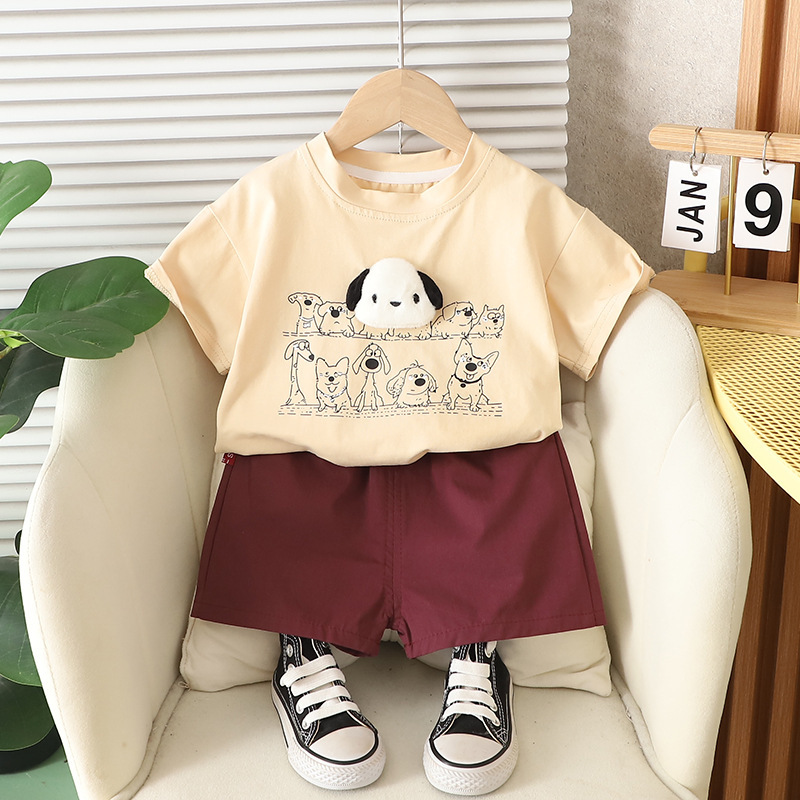 子供半袖セット夏男の子服女の子tシャツ赤ちゃん夏服服2025新しい子供服ファッション|undefined