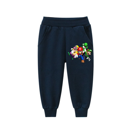 Mario Super Mario Children's Leisure Sports Pants Children's Cartoon Sports Pants Boys Leisure Pants