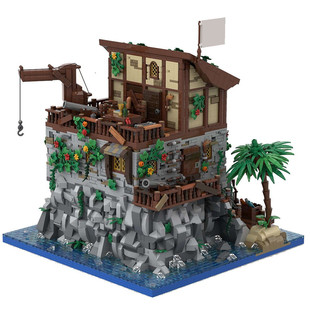 MOC-105796 Средневековый пиратский дом на острове Черепа 5887 Комплект деталей