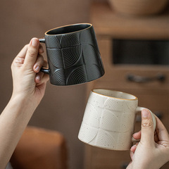 カップルのものはシンプルで高級なマグカップ陶磁器牛乳コーヒーカップカップル対カップクロスボーダー輸出