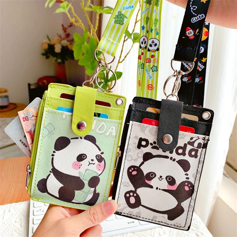 Student halter campus card bag bus card meal card cover lanyard subway card school card protective cover with zipper large Student halter campus card bag bus card meal card cover lanyard subway card school card protective cover with zipper large