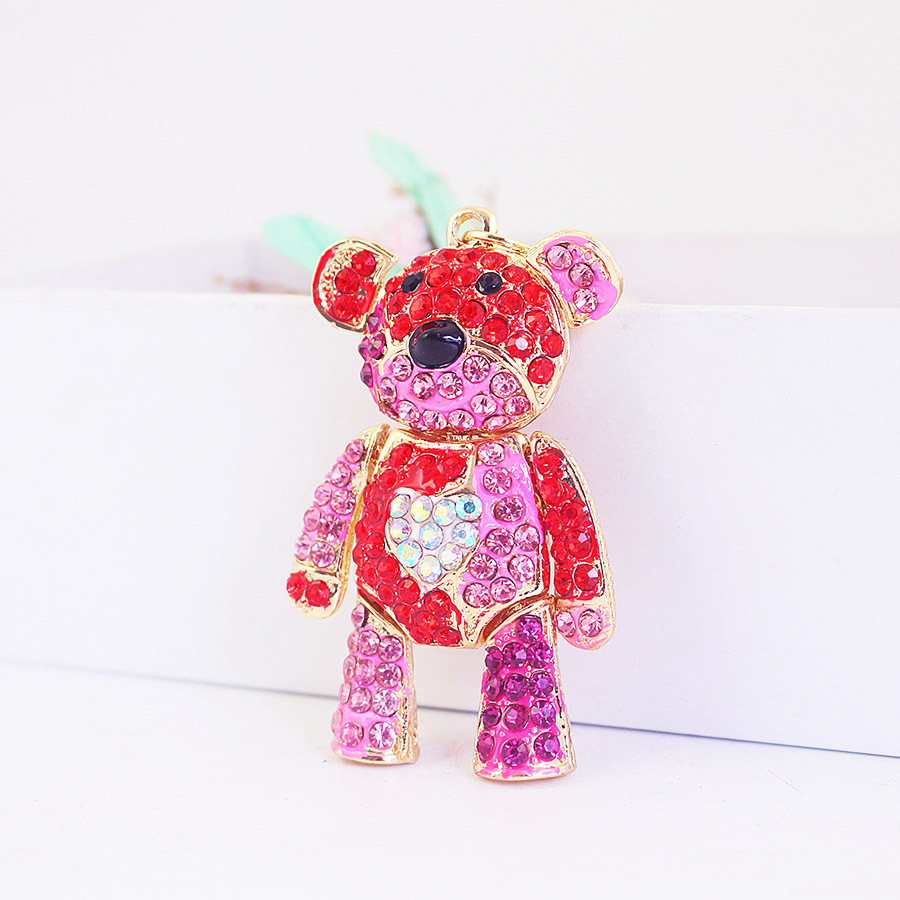58g Weight Keychain Classification 1 Piece Quantity Housewarming, Graduation Occasion Zinc alloy Material Bear Pattern Unisex Gender Cute Style Cute Bear Zinc Alloy Unisex Keychain 2