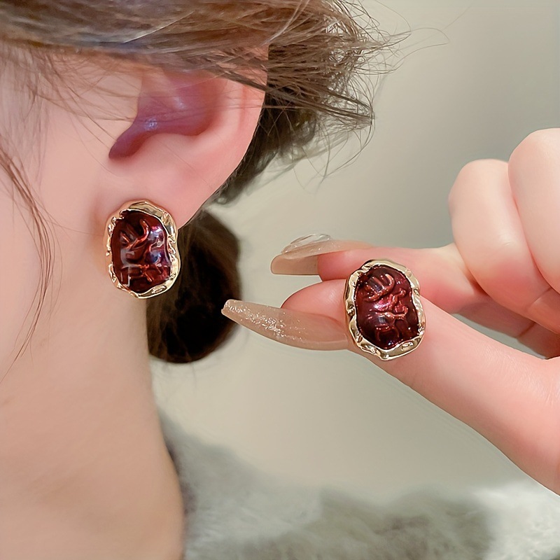 Aguja de plata, circón, diamantes, pendientes geométricos, lujo ligero, pendientes simples, de alta gama, pendientes, temperamento, pendientes de todo fósforo, mujeres al por mayor