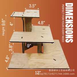 火炬3层零售桌角支架带货架便携式3步角展示架零售桌面台面展示架