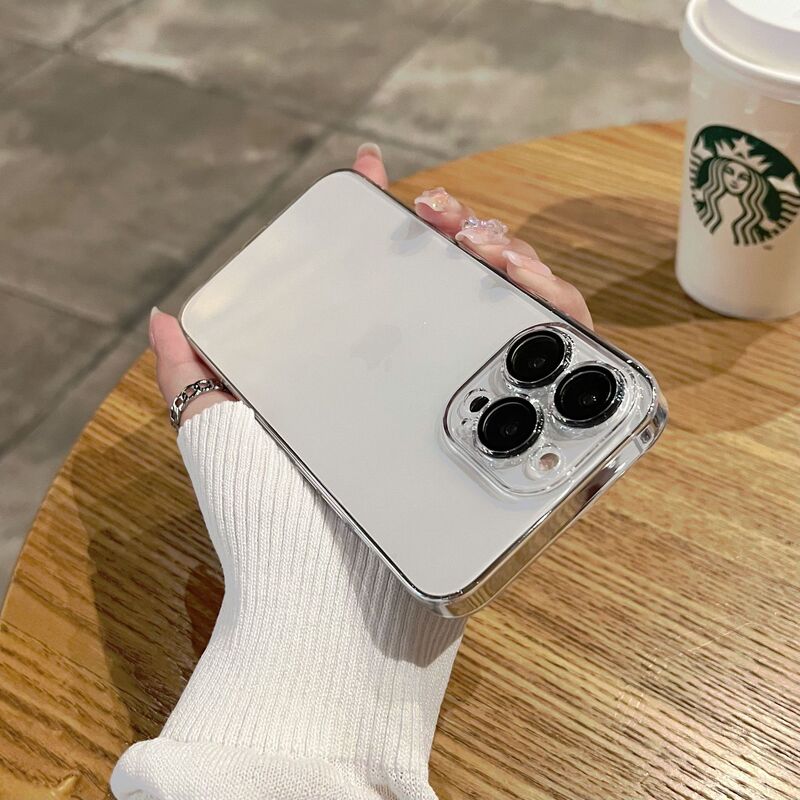 Applicable to iPhone16 Transparent Phone Case with Lens Film Electroplated PC Apple 15ProMax Drop-resistant Protective Cover Applicable to iPhone16 Transparent Phone Case with Lens Film Electroplated PC Apple 15ProMax Drop-resistant Protective Cover