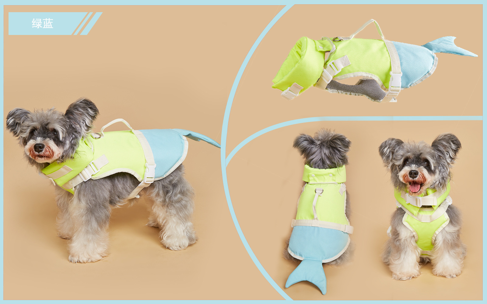 Dog Life Jacket with Detachable Collar