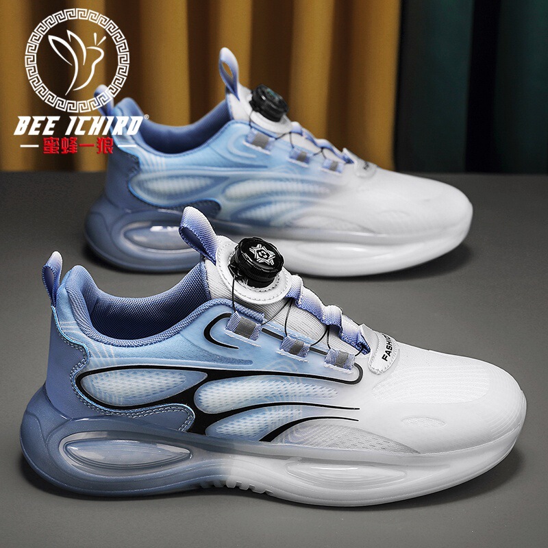 Bee One Wolf Flagship Store Classy Fashionable and Personalized Men's Running Sneakers Mesh Summer Lightweight Soft-Soled Men's Shoes