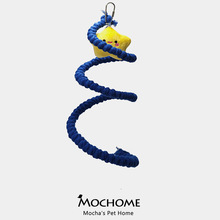 蓝色系鹦鹉攀爬绳玩具用品玄凤牡丹虎皮