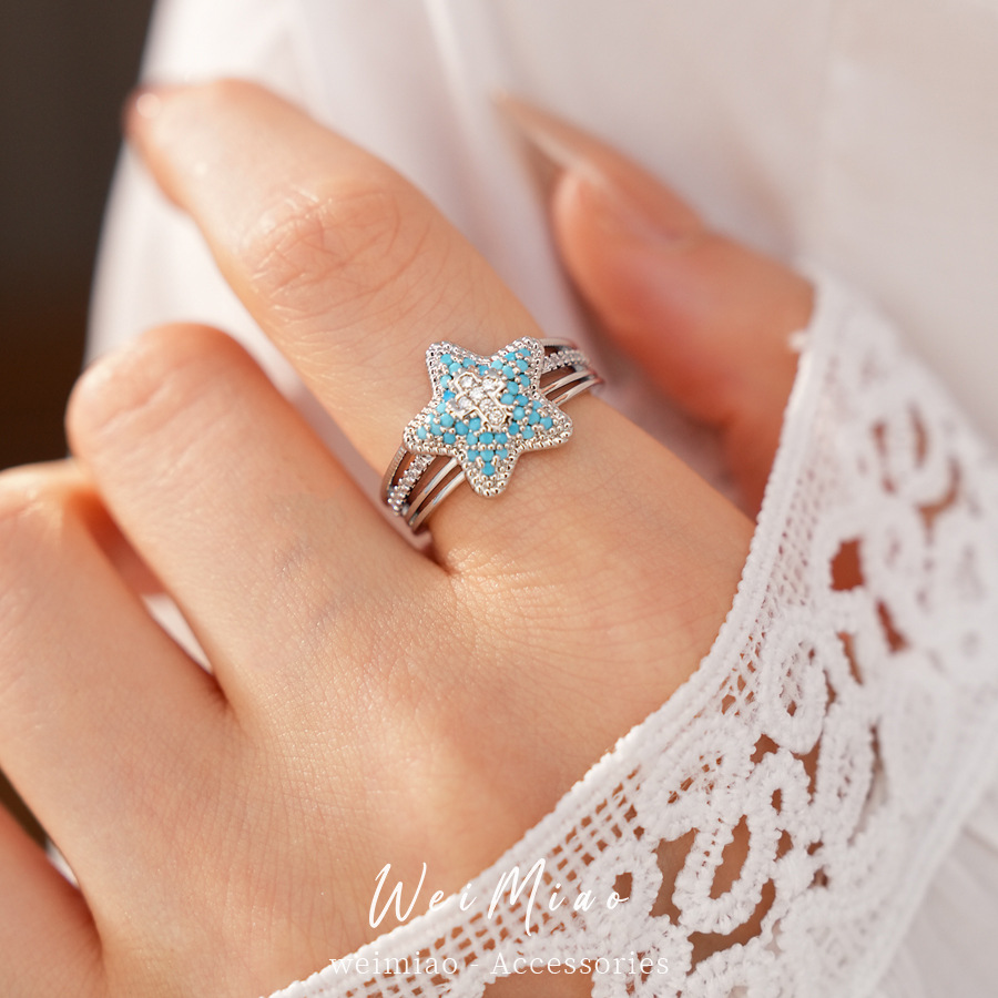 Azul, piedra de ojo de gato, perfiles de orejas redondos, temperamento de personalidad, pendientes de lujo ligero, conjunto de joyas de alta calidad.