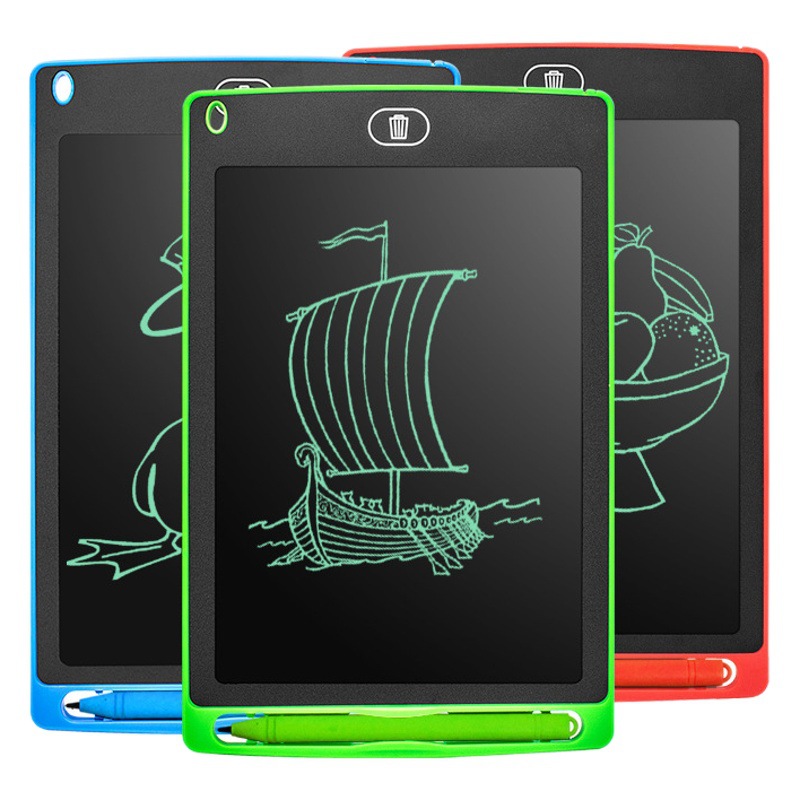 Tablero de dibujo para niños Tablero de escritura a mano LCD de 12 pulgadas Tablero de escritura de borrador de mensaje de graffiti electrónico LCD Tablero de dibujo para niños