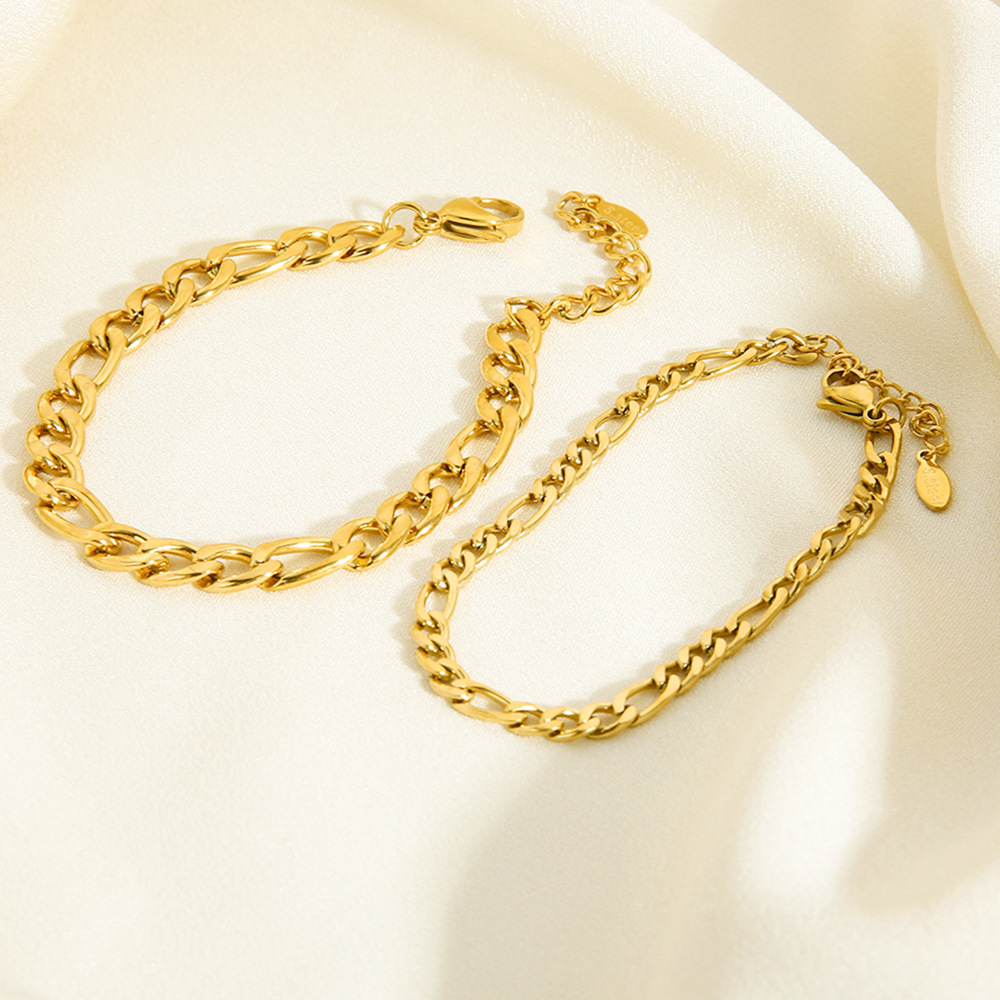 INS red con acero de titanio tobillas de acero para mujeres simple versátil de acero inoxidable 18K joyas de pie de oro no decolor joyas de pie de tobillas