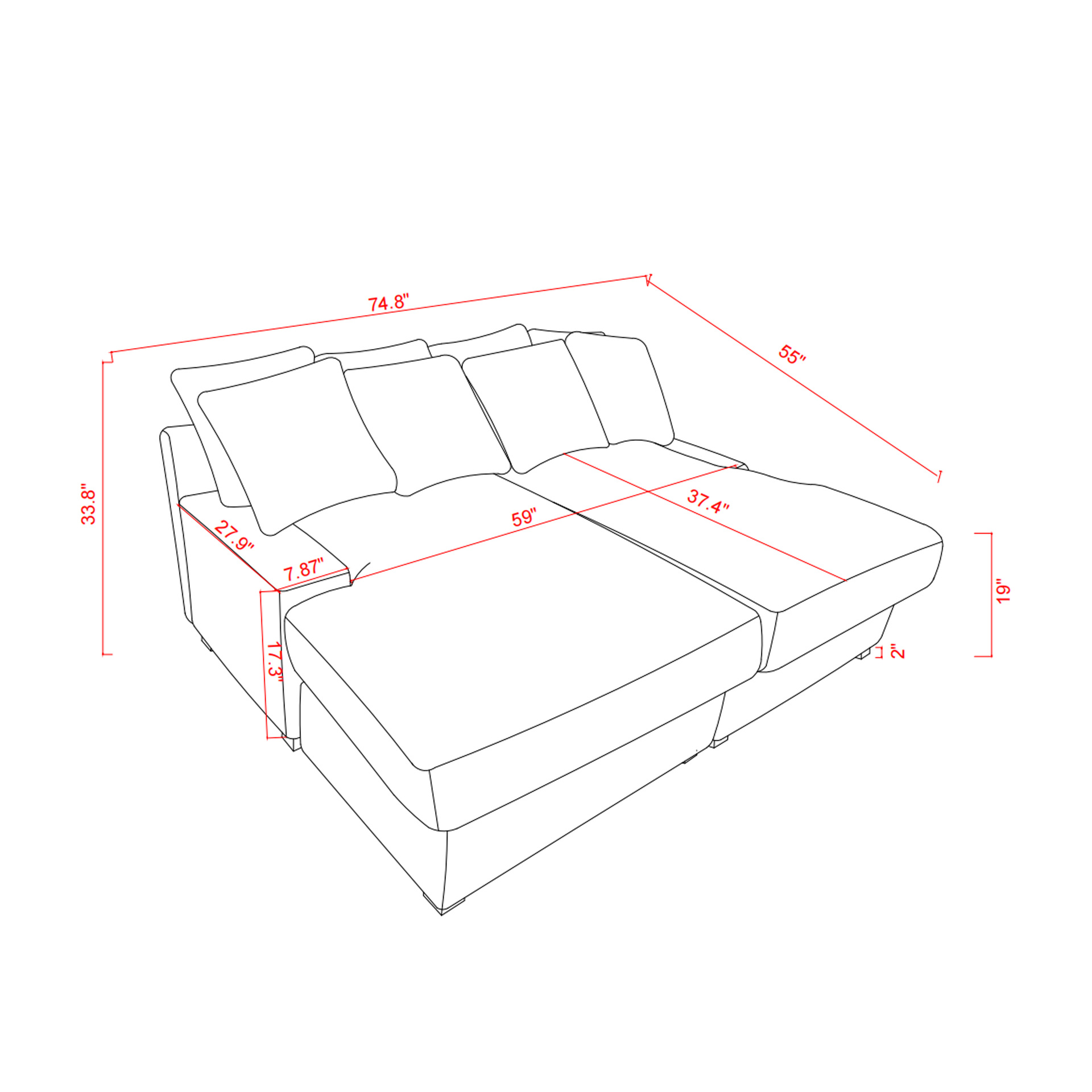 Sofá minimalista, tela, sala de estar para el hogar, piso, sofá de tela moderno, simple, grande y pequeño