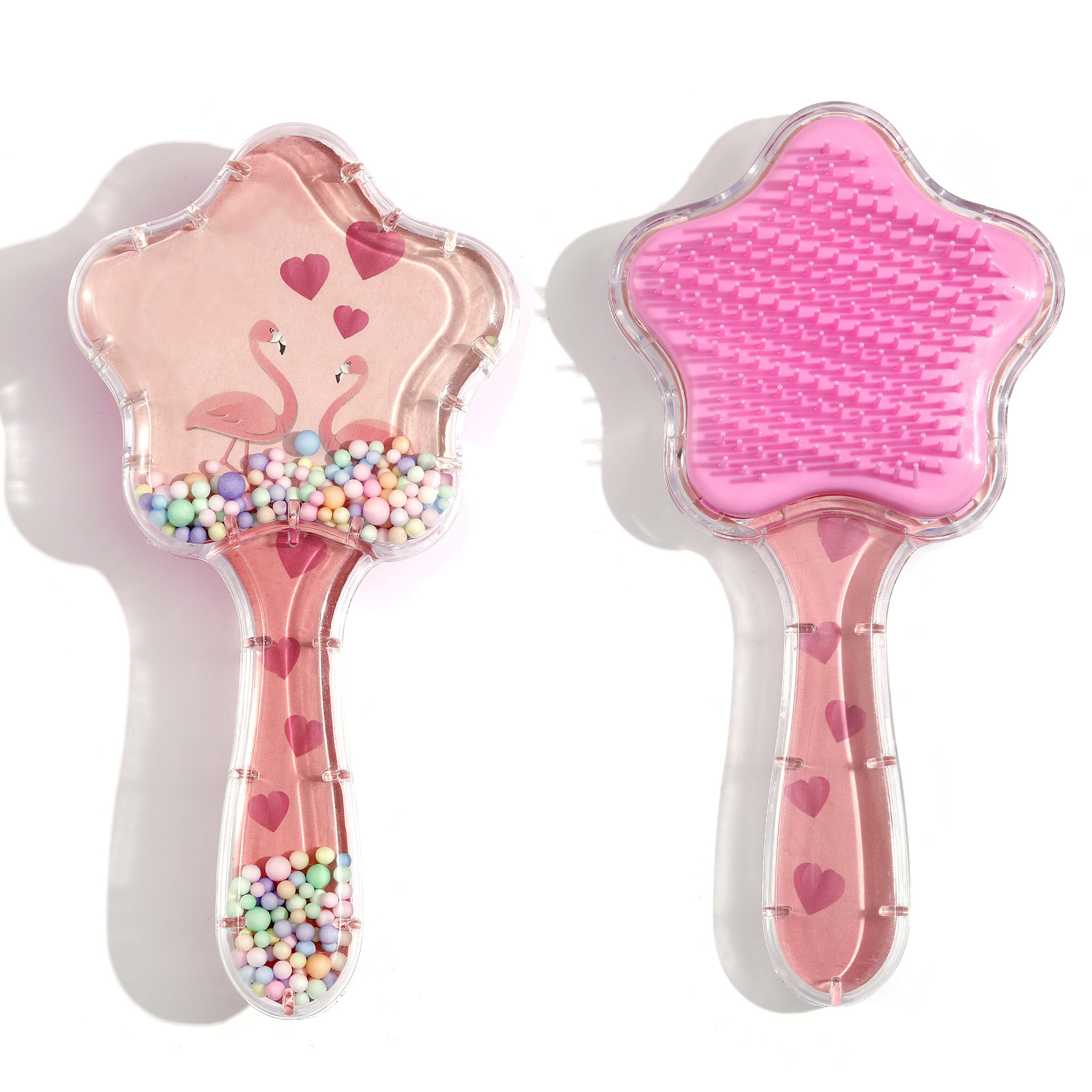 Cojín de aire peine estrella de cinco puntas lindo peine portátil transparente de dibujos animados de los niños anti-anudado mágico pelo liso pelo cojín de aire peine