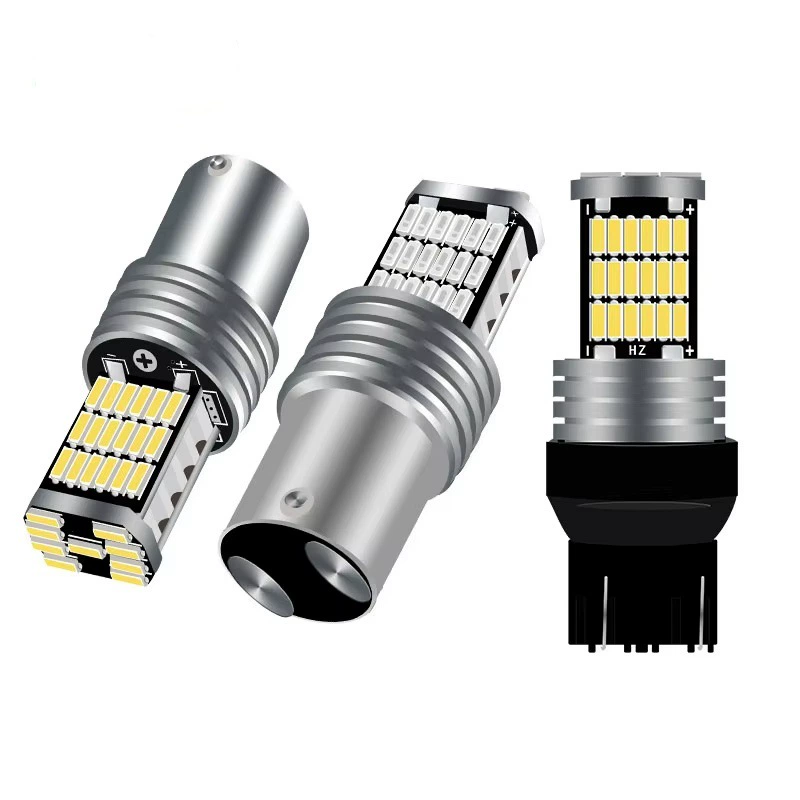 Автомобильные светодиодные огни заднего хода декодирование T15 4014 45SMD подсвеченные поворотные огни мотоциклов маленькие огни